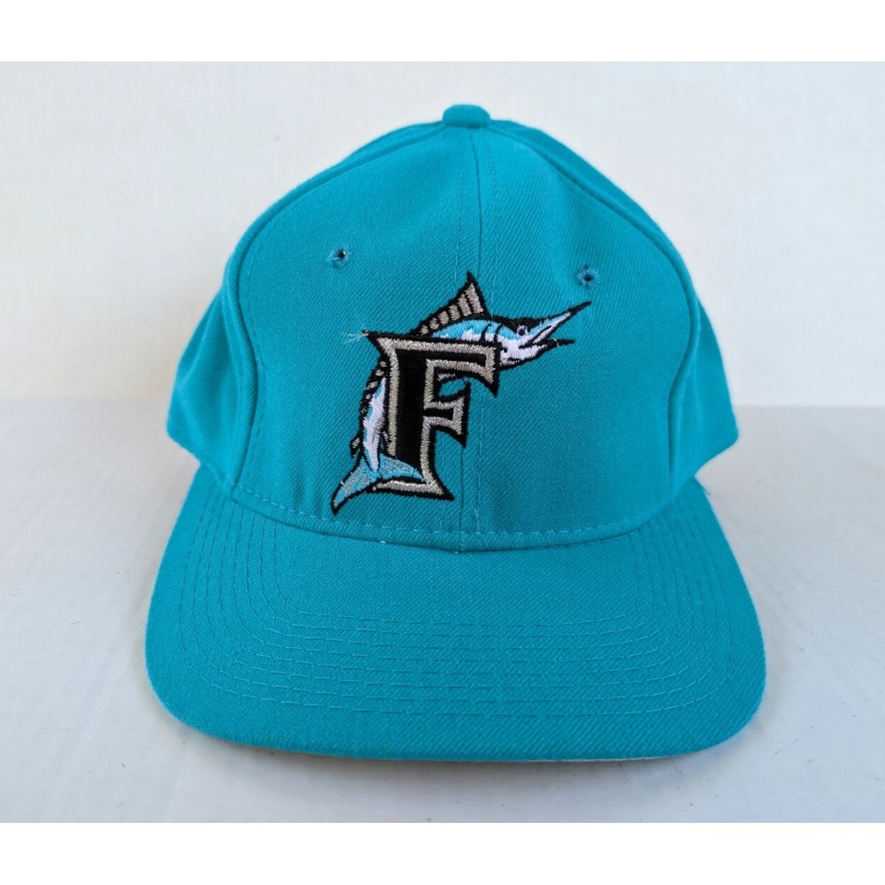 Vintage Florida Marlins Fitted Hat 7 1/8 MLB 90s Sports Specialties Wool Cap Pro - Picture 2 of 8
